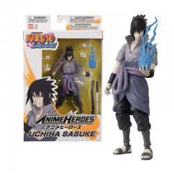 Bandai Anime Heroes Figure, Naruto Shippuden, Sasuke Uchiha Rinnegan/Mangekyo Sharingan, Multicoloured, 17cm, 36962